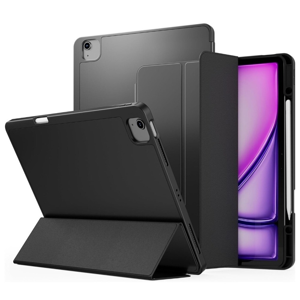 SlimShell Case for iPad Air 13-inch (M2) 2024 Soft TPU Smart Stand Black